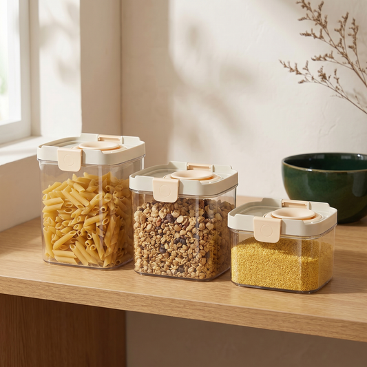 Premium Airtight Kitchen Storage Jars with Durable Sealed Lid