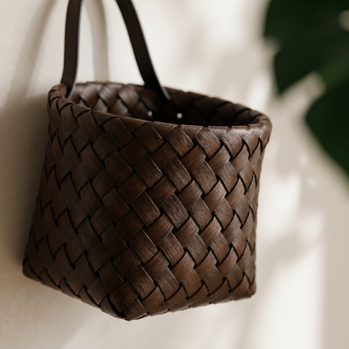 Multi-Purpose Rustic Woven Wall Hanging Storage Basket