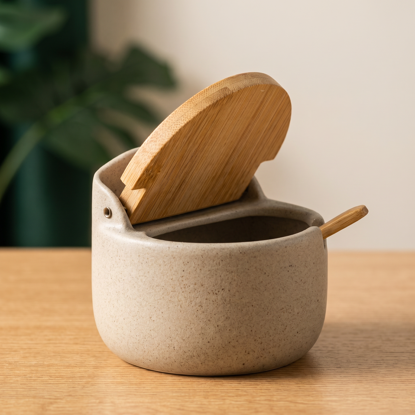 Elegant Japanese Ceramic Spice Jar Set with Bamboo Tray