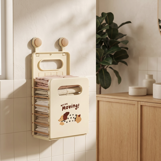 Wall-Mounted Foldable Laundry & Storage Basket