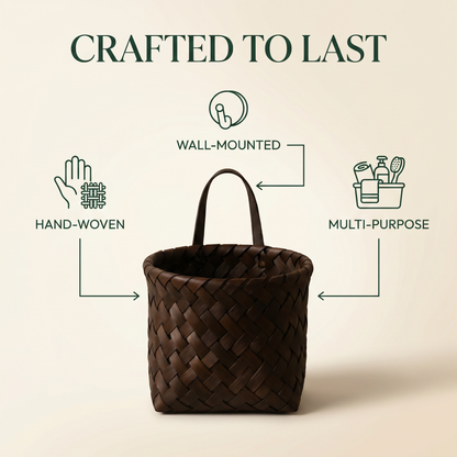 Multi-Purpose Rustic Woven Wall Hanging Storage Basket