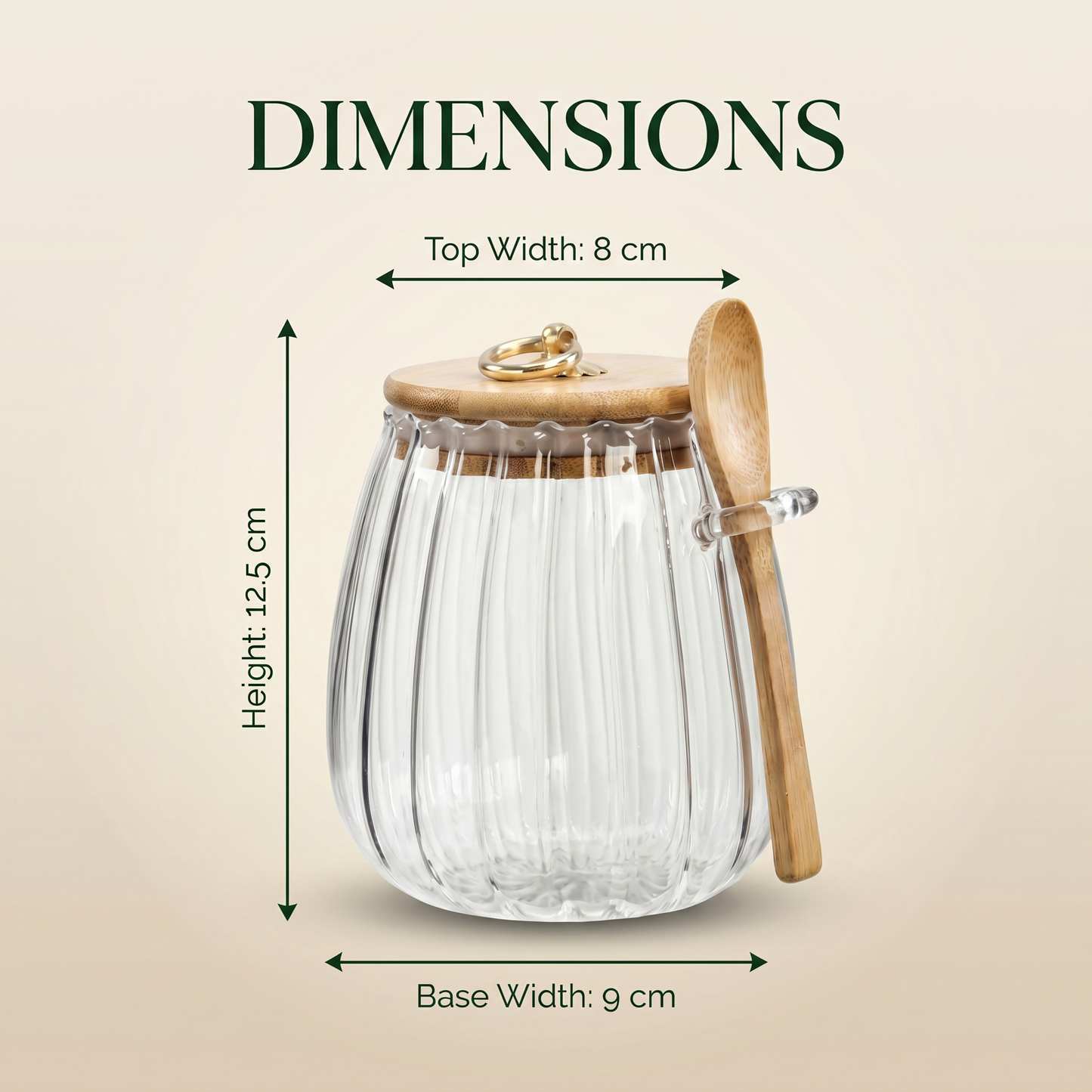 Elegant Airtight Glass Storage Jar with Bamboo Lid