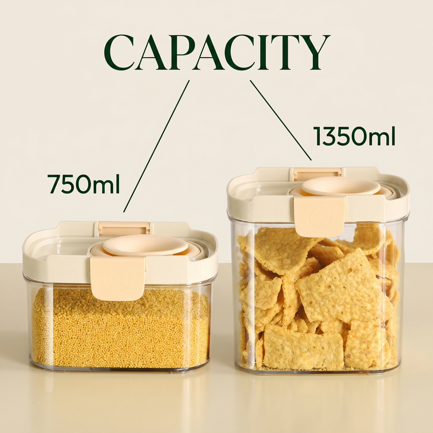 Premium Airtight Kitchen Storage Jars with Durable Sealed Lid