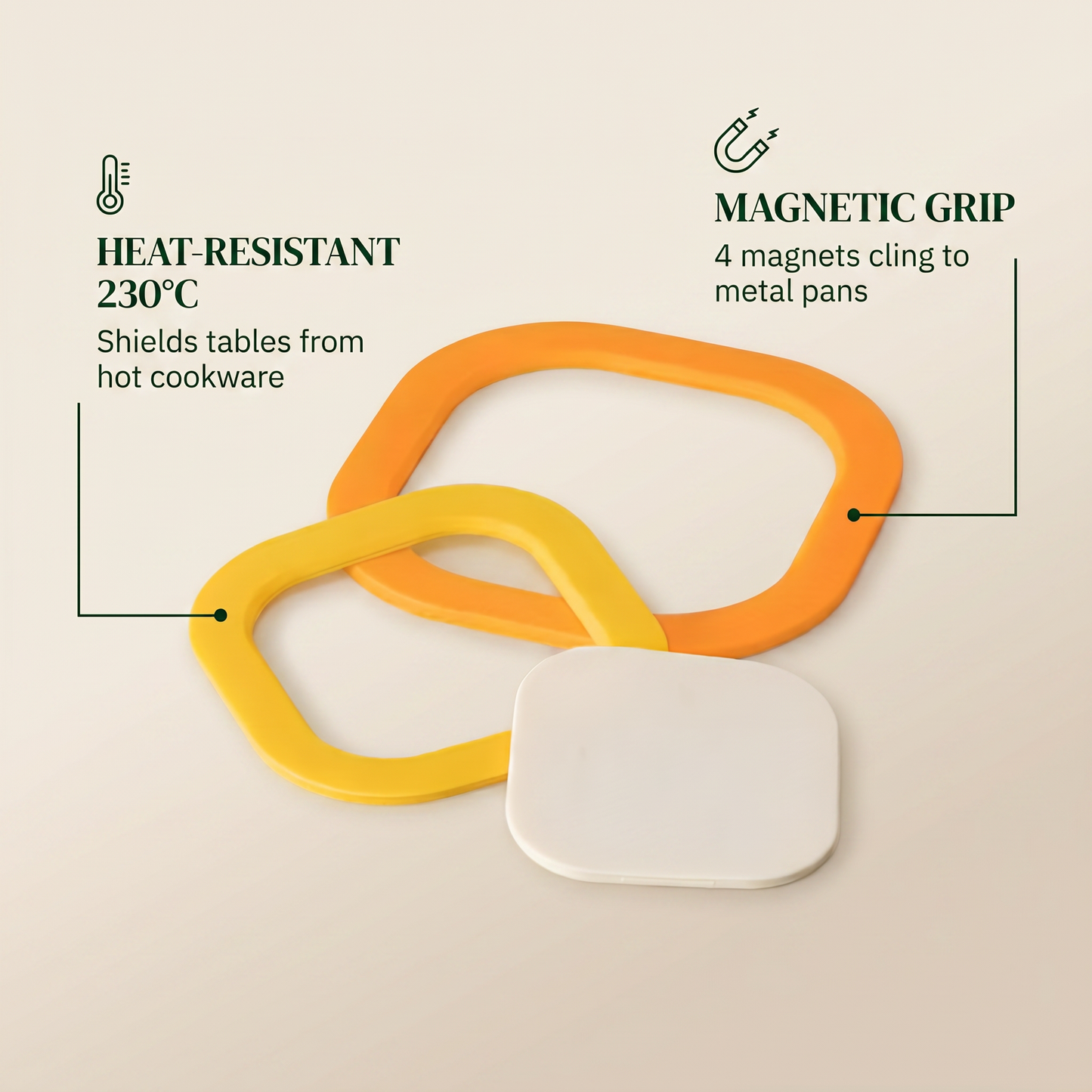 Magnetic Heat-Resistant Silicone Pot Mat