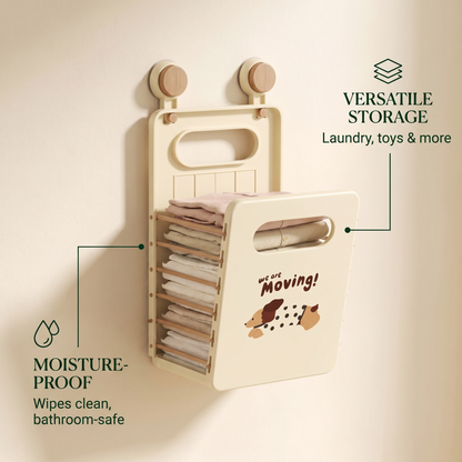 Wall-Mounted Foldable Laundry & Storage Basket