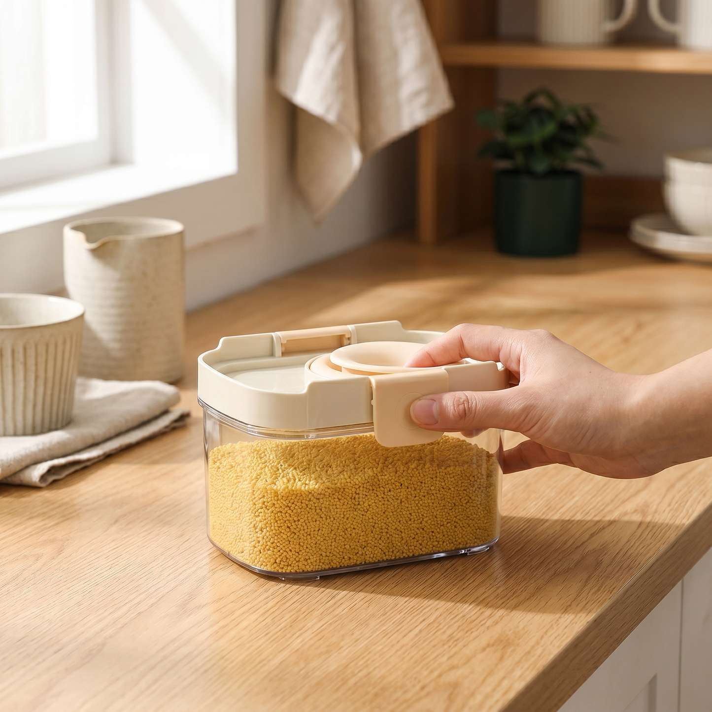 Premium Airtight Kitchen Storage Jars with Durable Sealed Lid