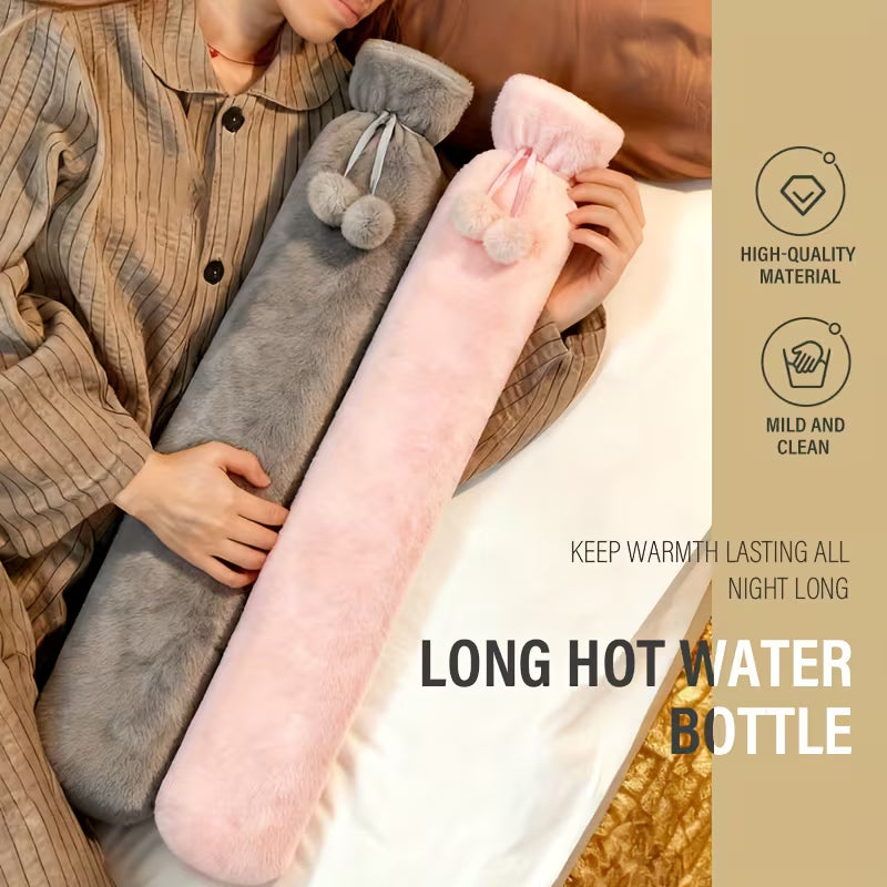 Soft Plush Hot Water Bottle for Menstrual Cramps and Relaxation
