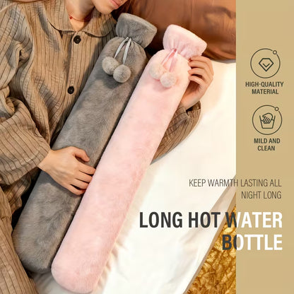 Soft Plush Hot Water Bottle for Menstrual Cramps and Relaxation