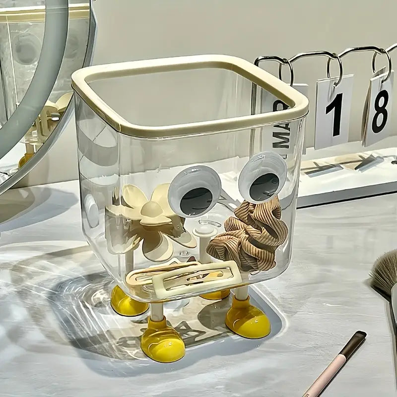 Transparent Trash Can with Stylish Look and Firm Legs