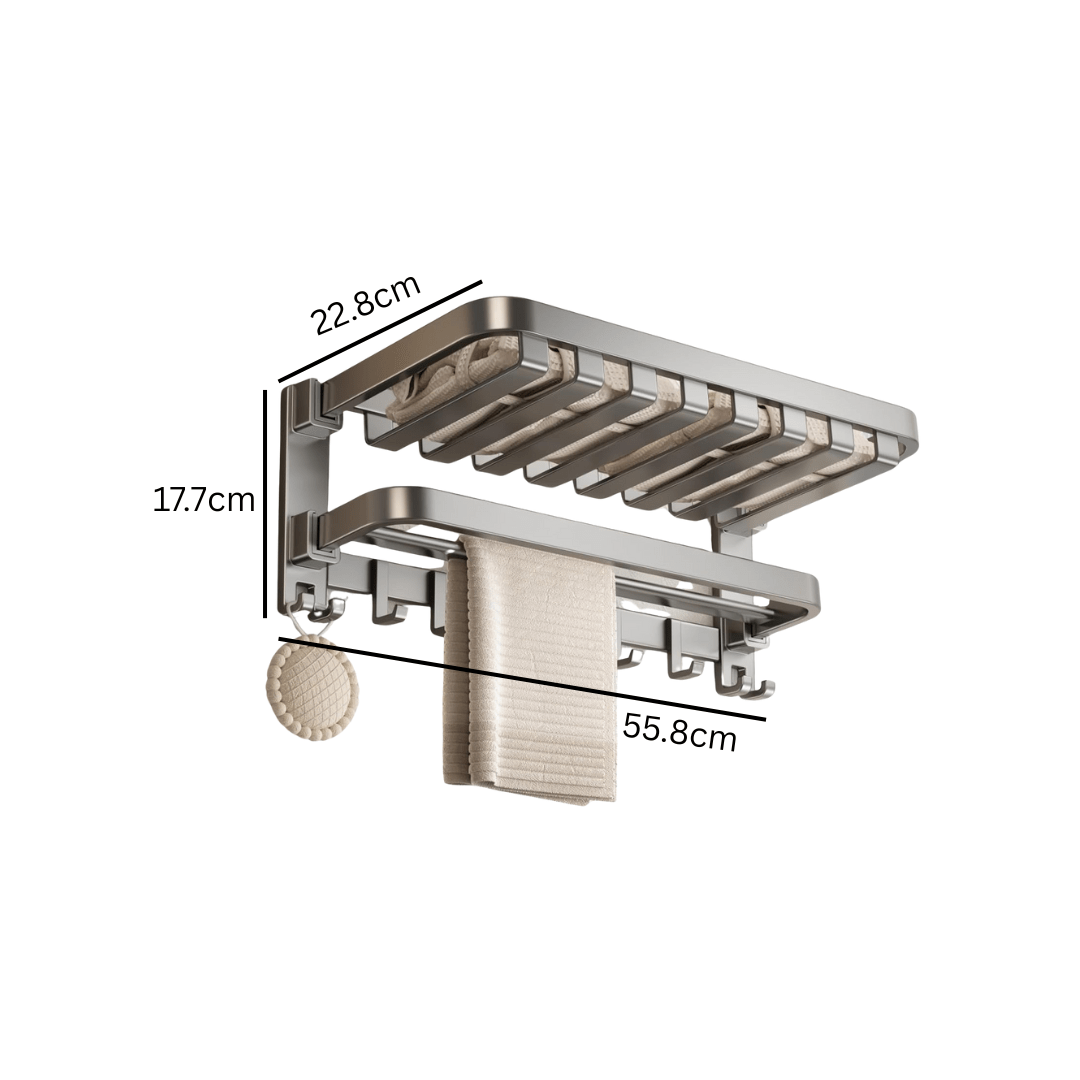 Rust-Resistant Suction Towel Hook and Storage Organizer
