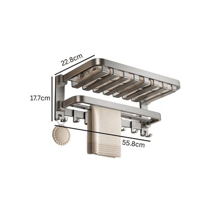 Rust-Resistant Suction Towel Hook and Storage Organizer