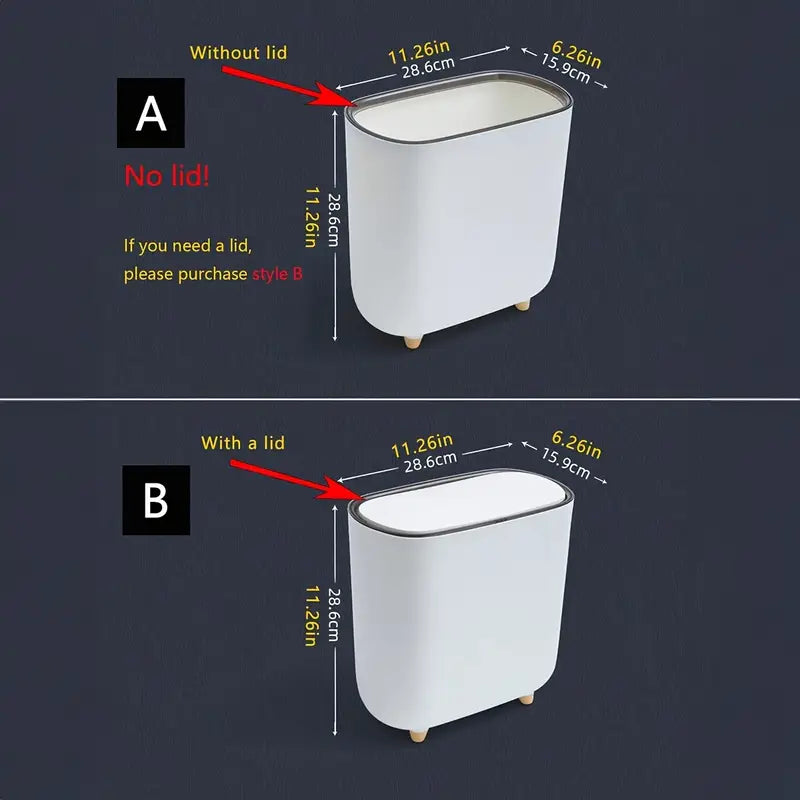 Premium Space-Saving Trash Can with Durable Material