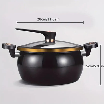 Premium Cast Iron Non-Stick Cooking Pot with Lid