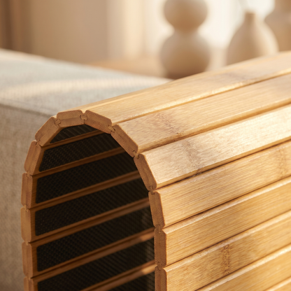 Foldable Wooden Sofa Arm Tray Table with Anti-Slip Grip