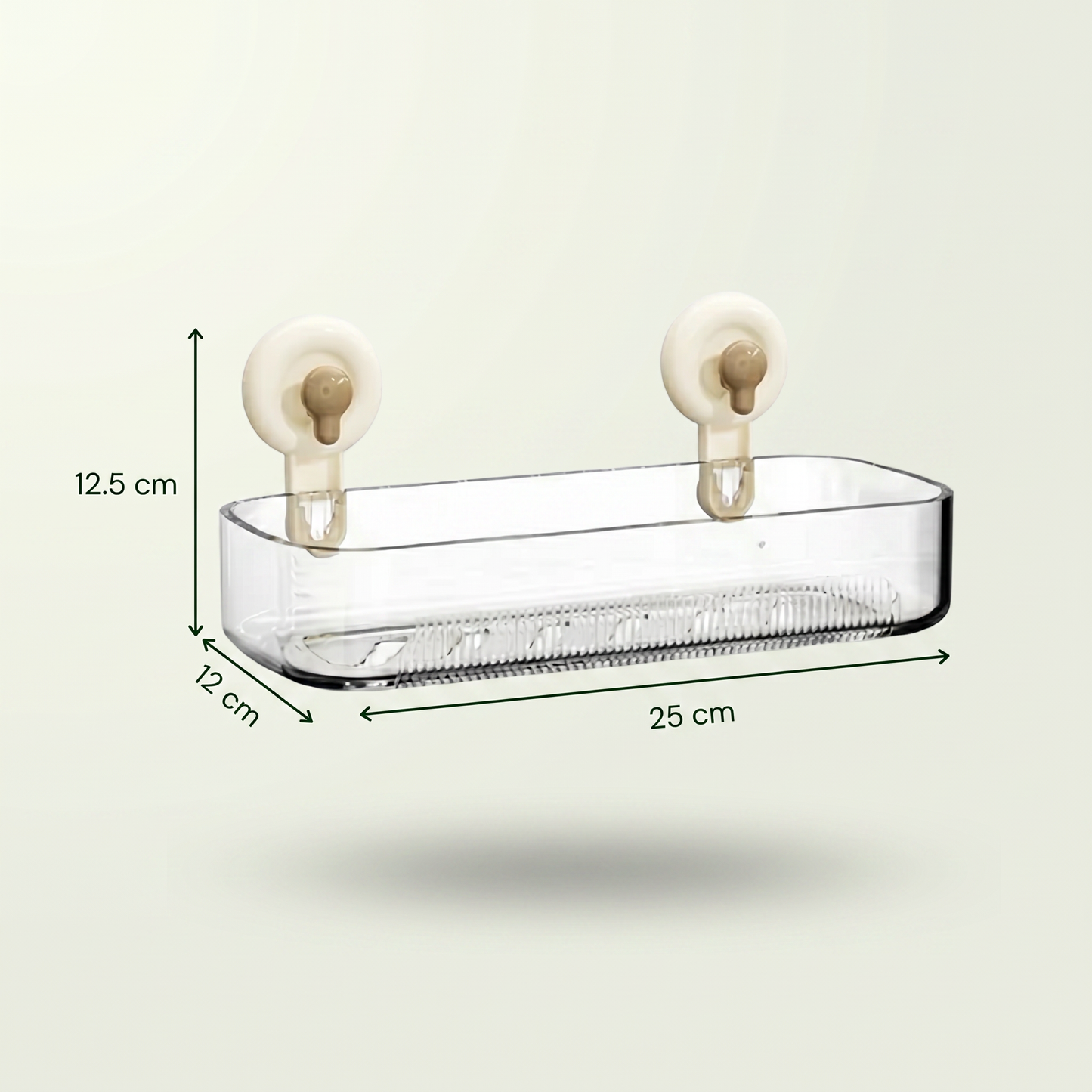 Multi-Purpose Transparent Suction Cup Storage Shelf