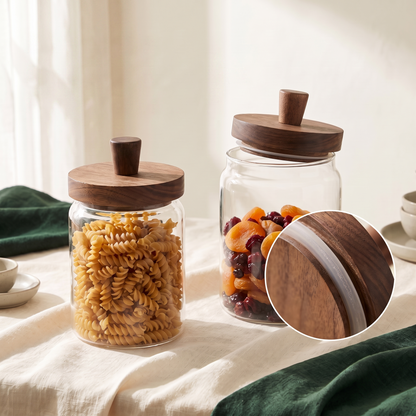 Airtight Glass Storage Jars (Set of 2)