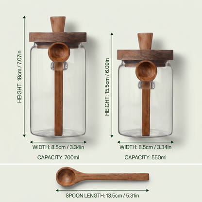 Airtight Glass Storage Jars (Set of 2)