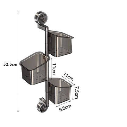 360° Rotating Suction Cup Storage Basket